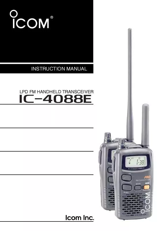 Mode d'emploi ICOM IC-4088E