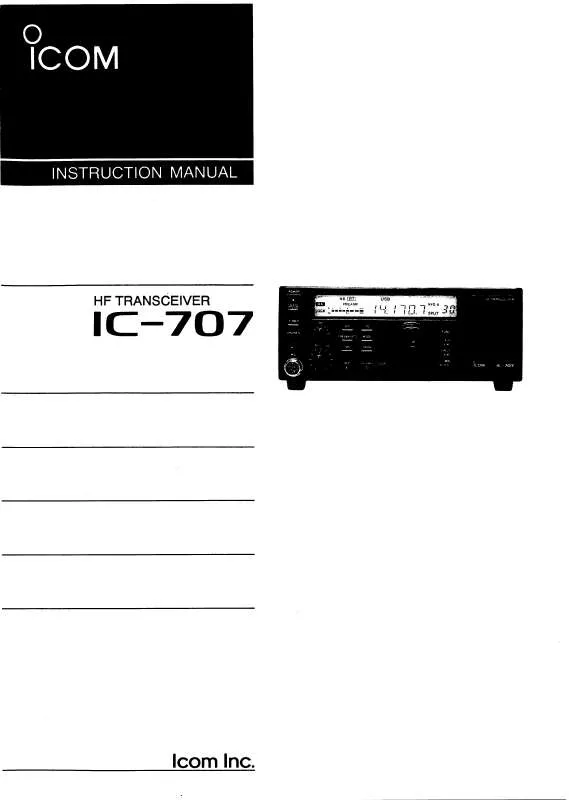 Mode d'emploi ICOM IC-707