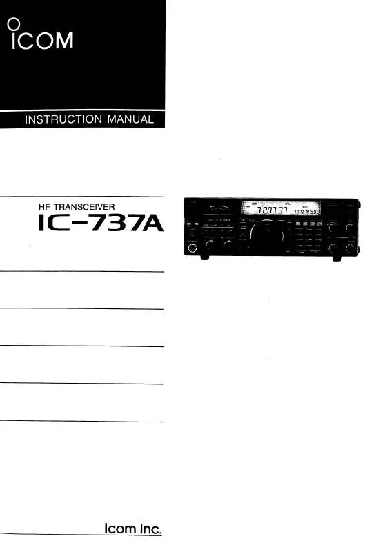Mode d'emploi ICOM IC-737A