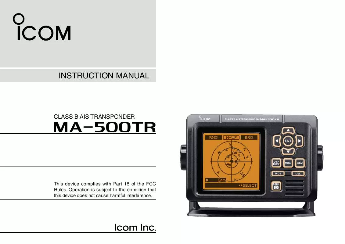 Mode d'emploi ICOM MA-500TR