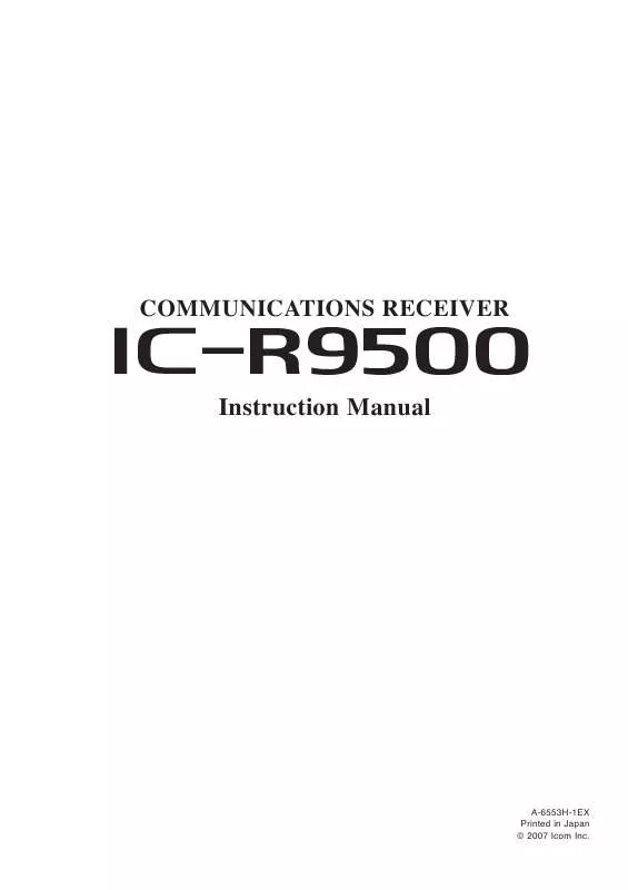 Mode d'emploi ICOM R9500