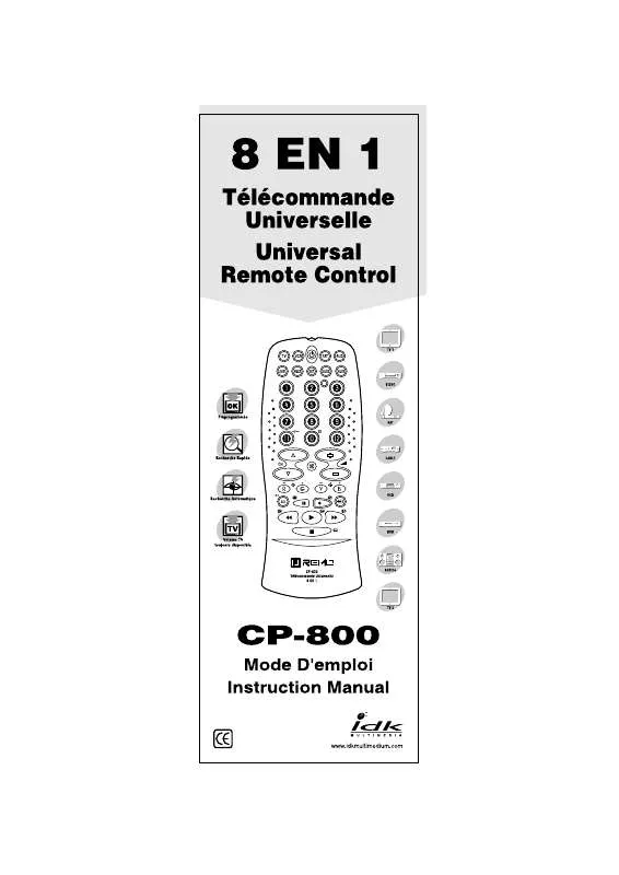 Mode d'emploi IDK MULTIMEDIA CP-800