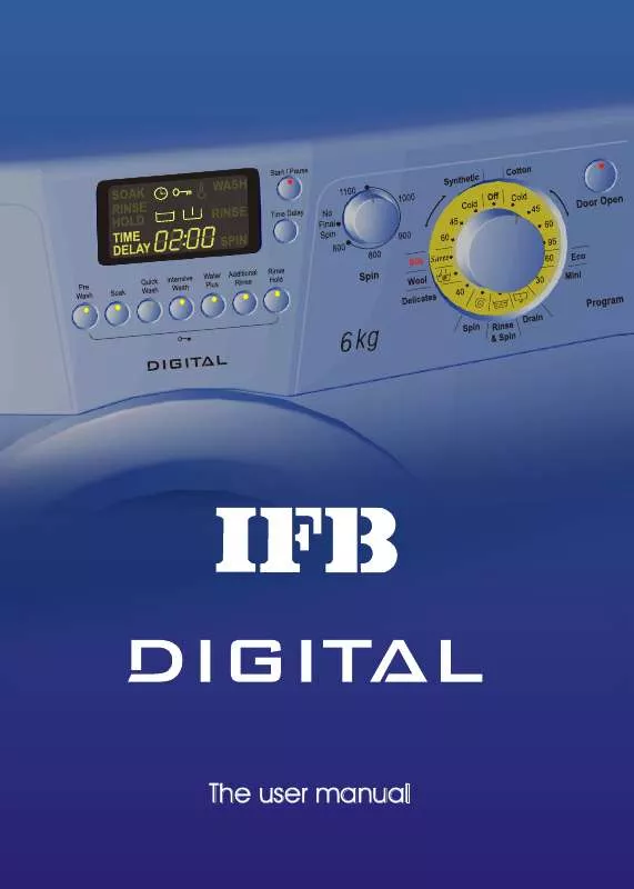 Mode d'emploi IFB WASHER