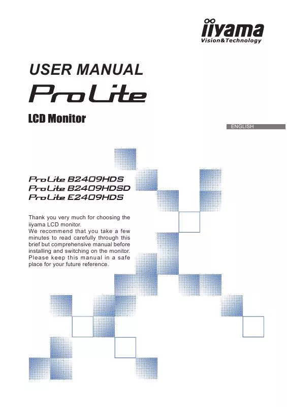 Mode d'emploi IIYAMA B2409HDS