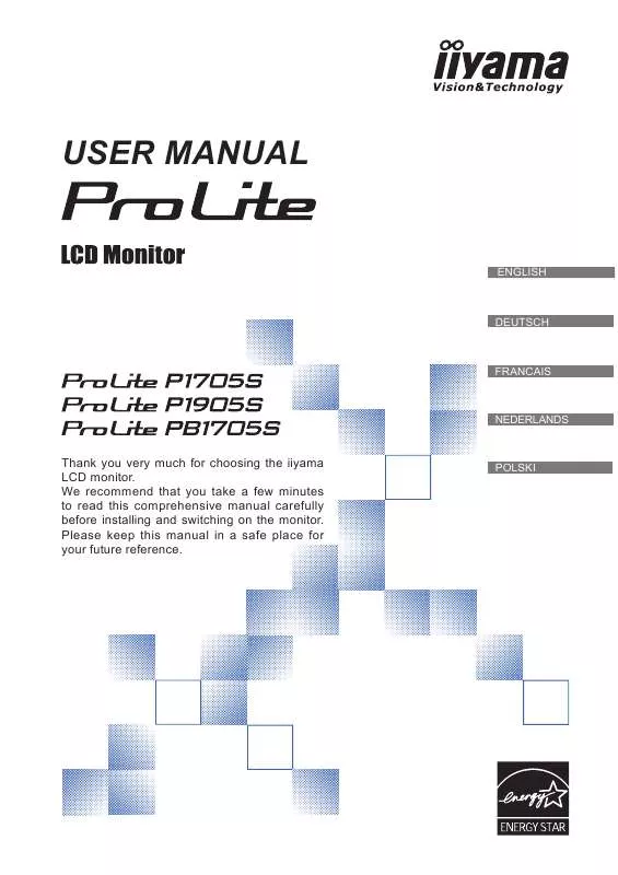 Mode d'emploi IIYAMA P1705S