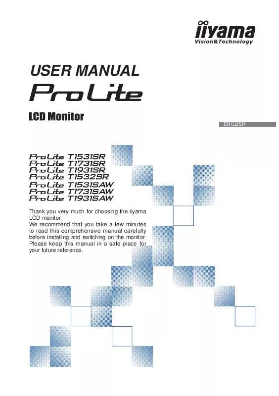 Mode d'emploi IIYAMA PROLITE T1531SAW