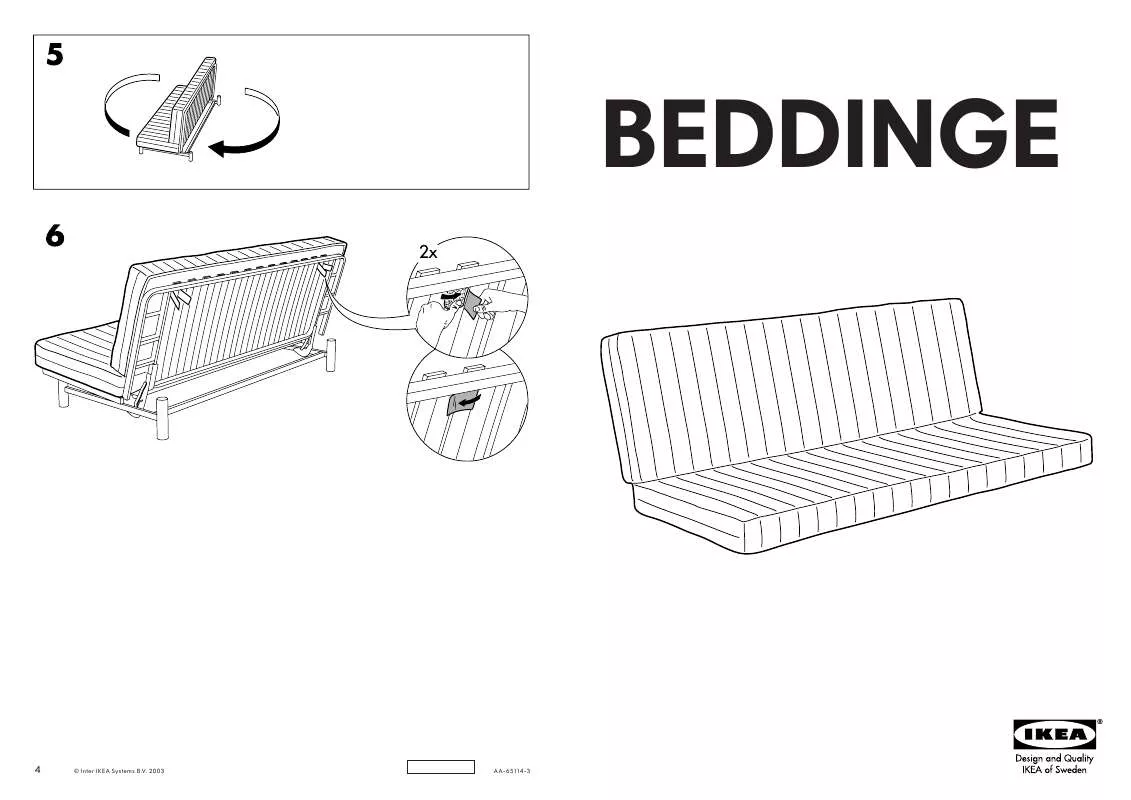 Mode d'emploi IKEA BEDDINGE SOFA BED MATTRESS