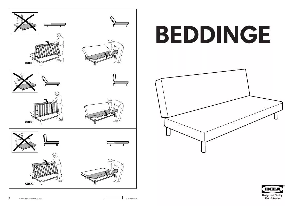 Mode d'emploi IKEA BEDDINGE SOFABED FRAME