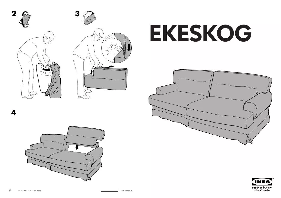 Mode d'emploi IKEA EKESKOG SOFA BED COVER