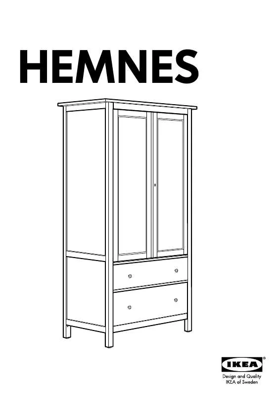 Mode d'emploi IKEA HEMNES WARDROBE W/ 2DRAWERS