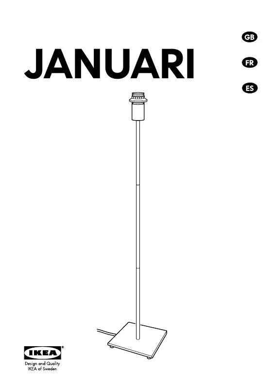Mode d'emploi IKEA JANUARI FLOOR LAMP