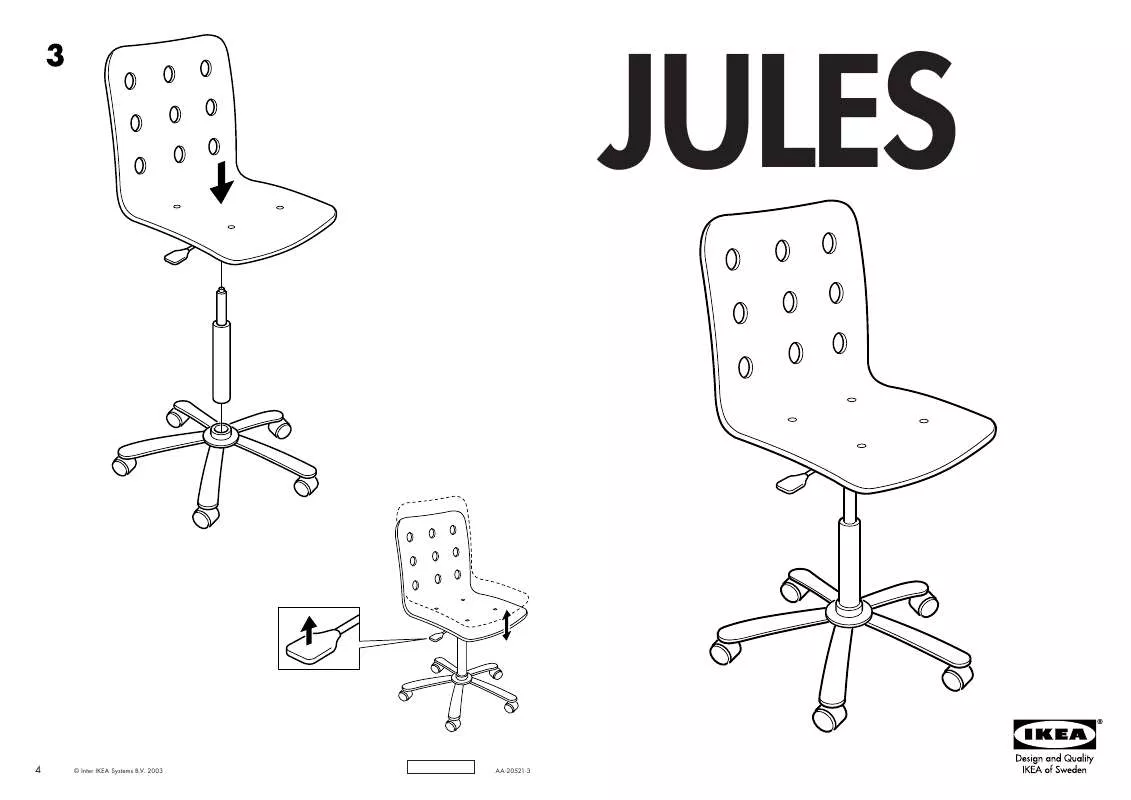 Mode d'emploi IKEA JULES CHAIR FRAME SWIVEL