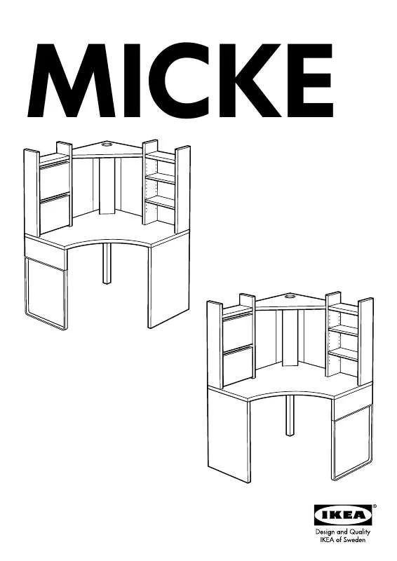 Mode d'emploi IKEA MICKE CORNER WORKSTATION 39X60