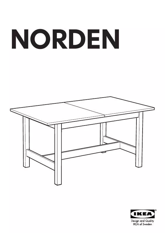Mode d'emploi IKEA NORDEN DINING TABLE 59/81X35