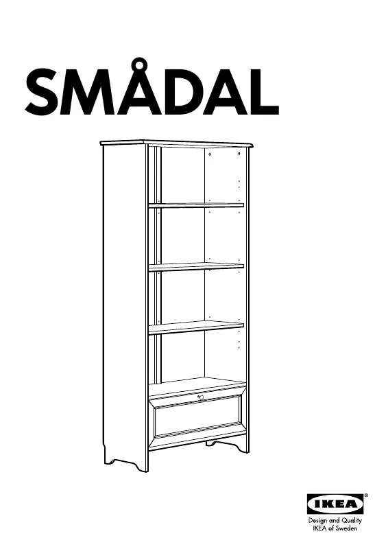 Mode d'emploi IKEA SMALDAL BOOKCASE W/ DRAWER 31X65