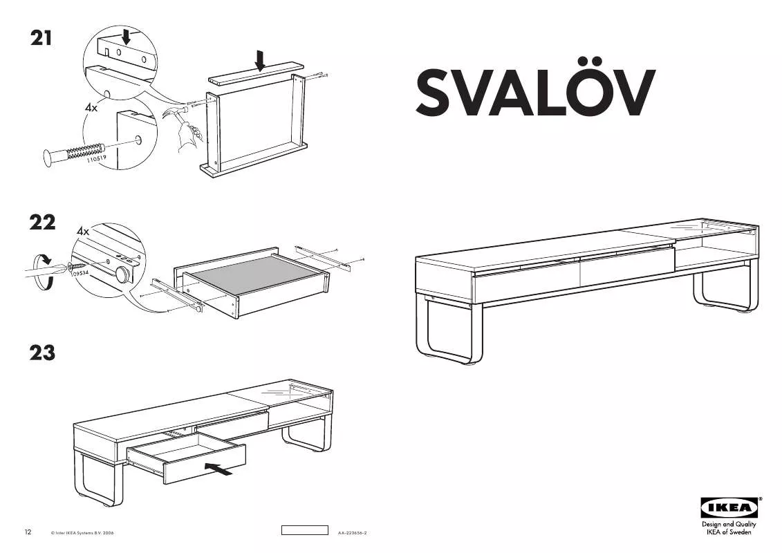 Mode d'emploi IKEA SVALÖV COFFEE TABLE 59X14