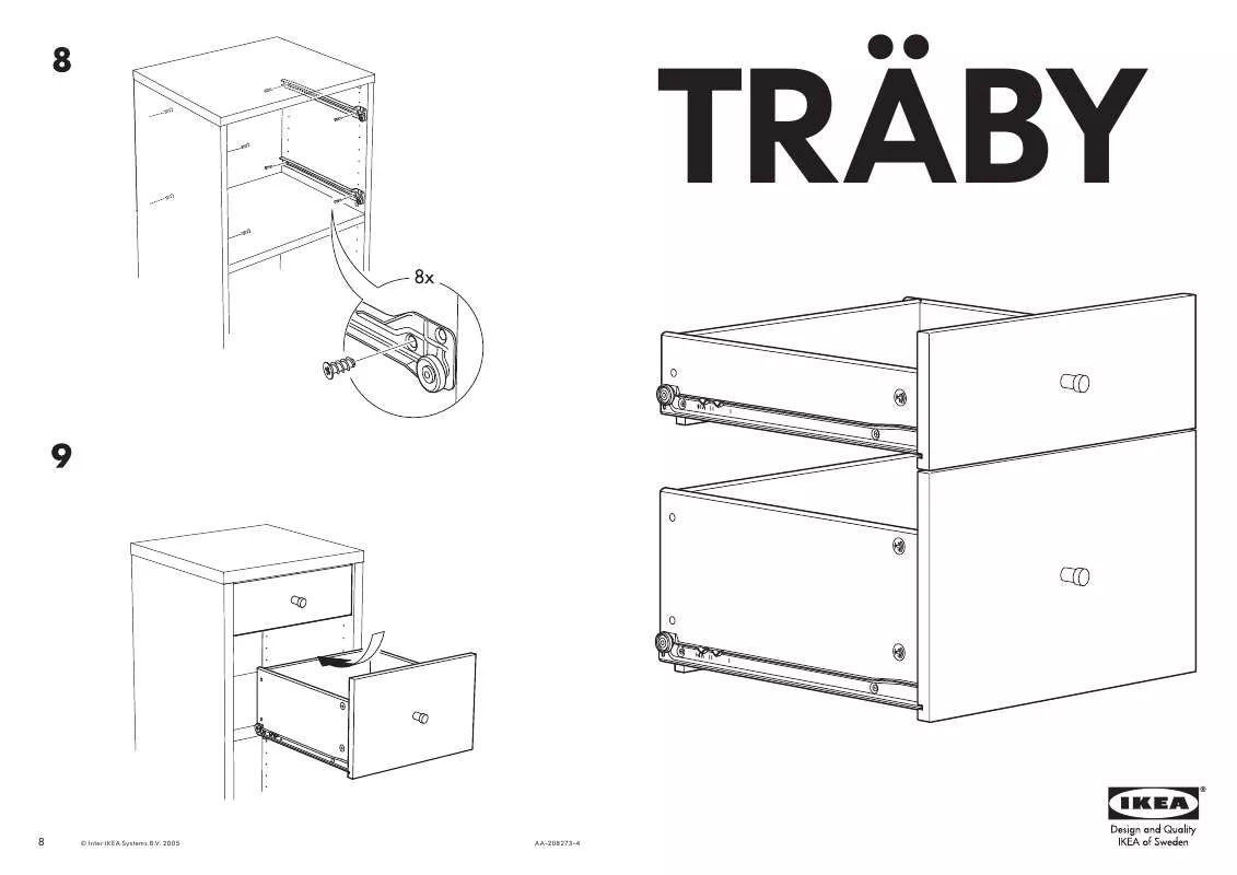 Mode d'emploi IKEA TRÄBY DRAWER 13 3/4 2PK