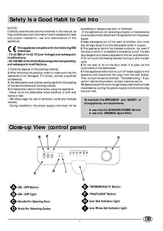 Mode d'emploi INDESIT D 63