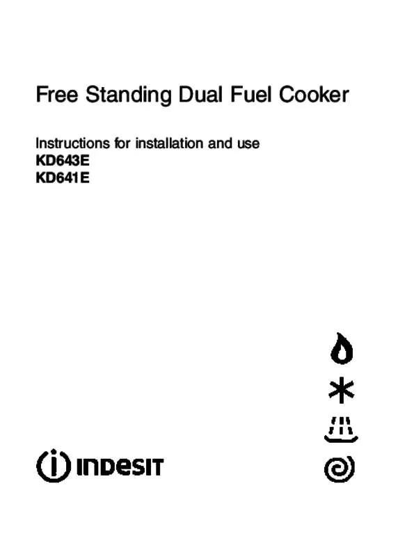 Mode d'emploi INDESIT KD643E