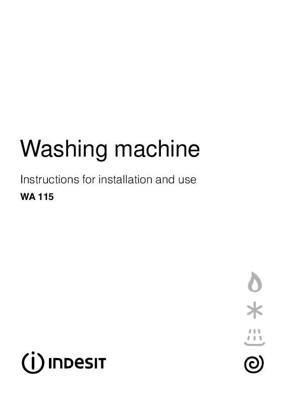 Mode d'emploi INDESIT WA115