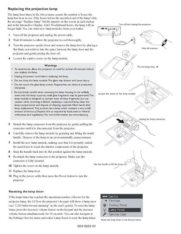 Mode d'emploi INFOCUS LP600