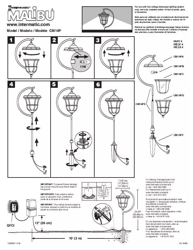 Mode d'emploi INTERMATIC 158CM11419