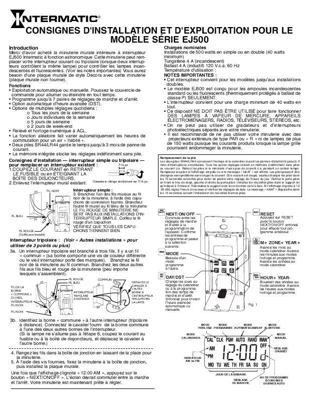 Mode d'emploi INTERMATIC 158EJ11648