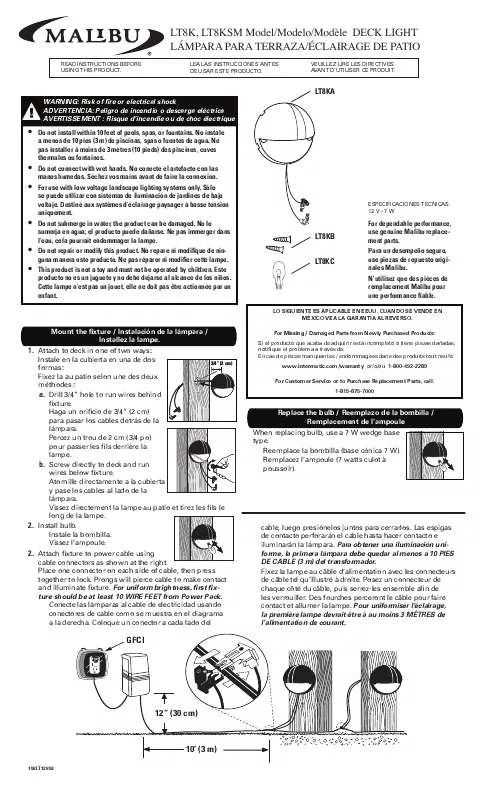 Mode d'emploi INTERMATIC 158LT12853REF