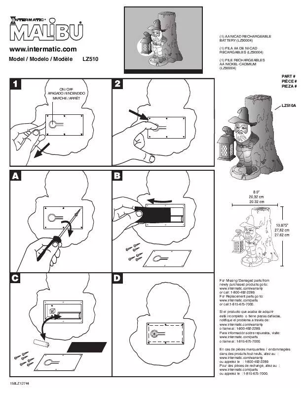 Mode d'emploi INTERMATIC 158LZ12744REF