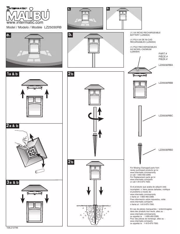 Mode d'emploi INTERMATIC 158LZ12796