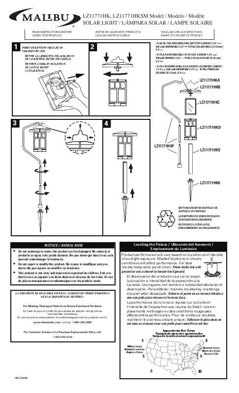 Mode d'emploi INTERMATIC 158LZ12825REF