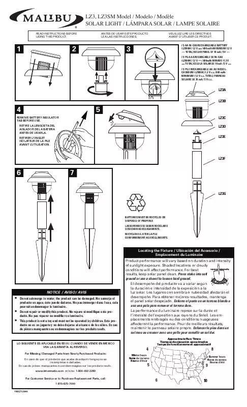 Mode d'emploi INTERMATIC 158LZ12845