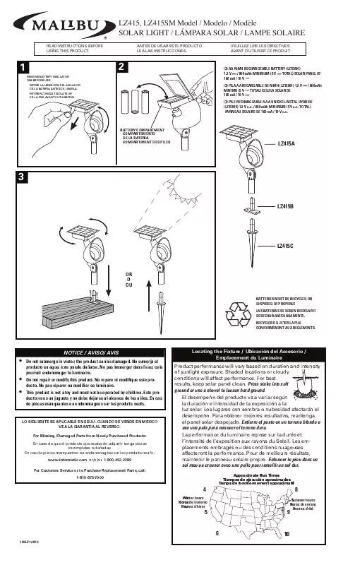 Mode d'emploi INTERMATIC 158LZ12972REF