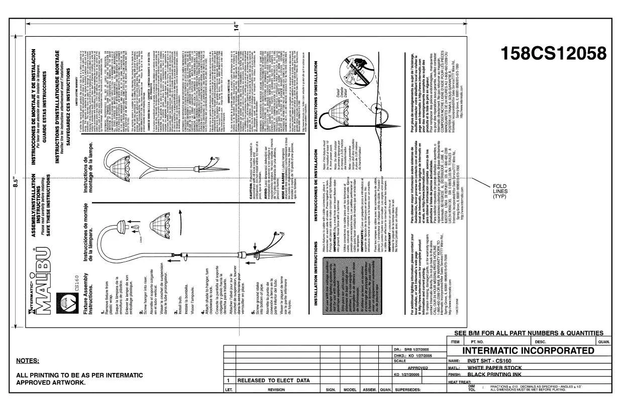 Mode d'emploi INTERMATIC CS200C