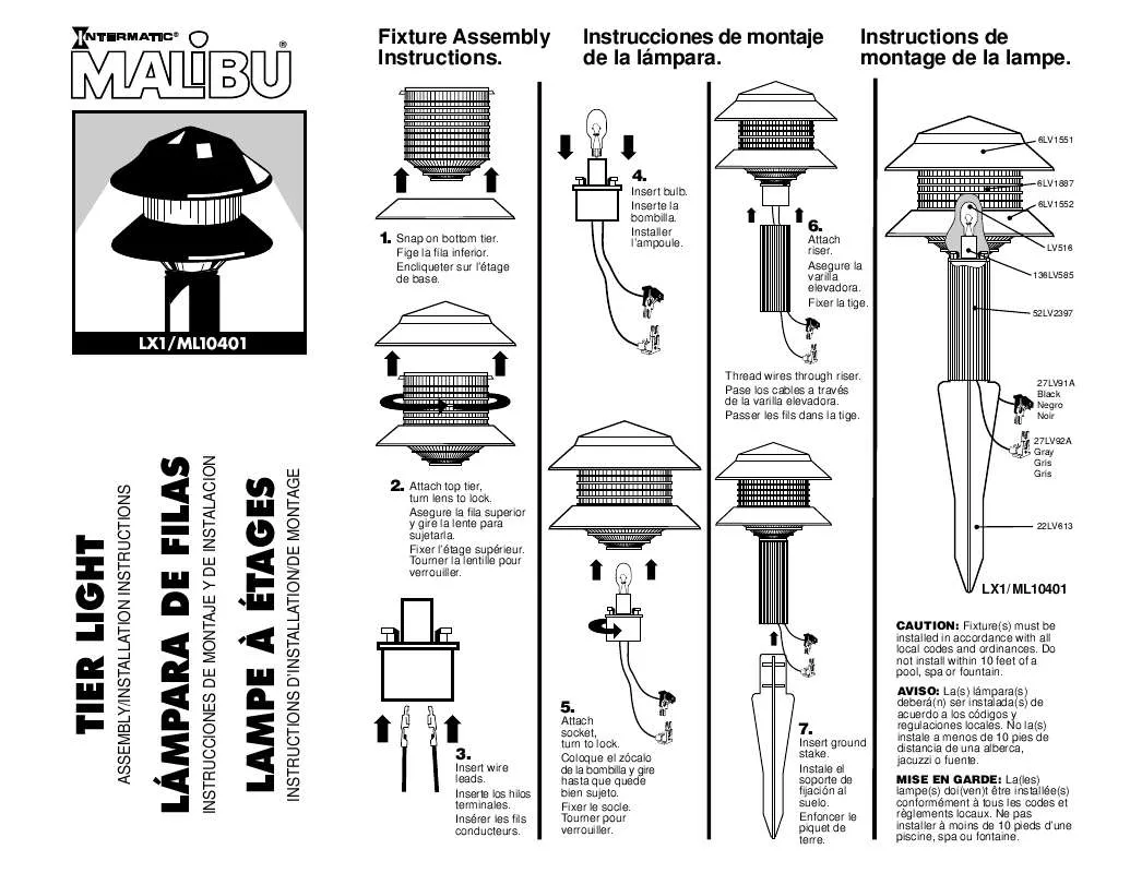 Mode d'emploi INTERMATIC LX1