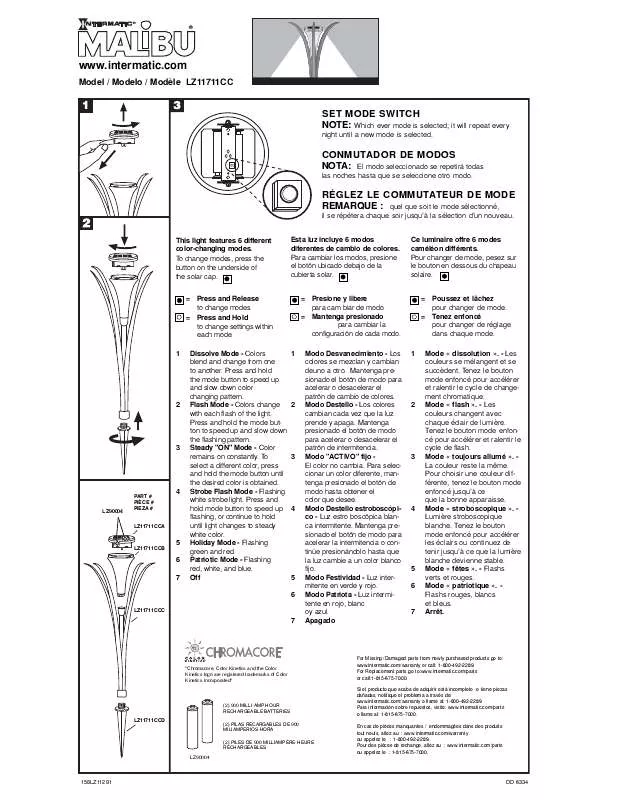 Mode d'emploi INTERMATIC LZ11711CC