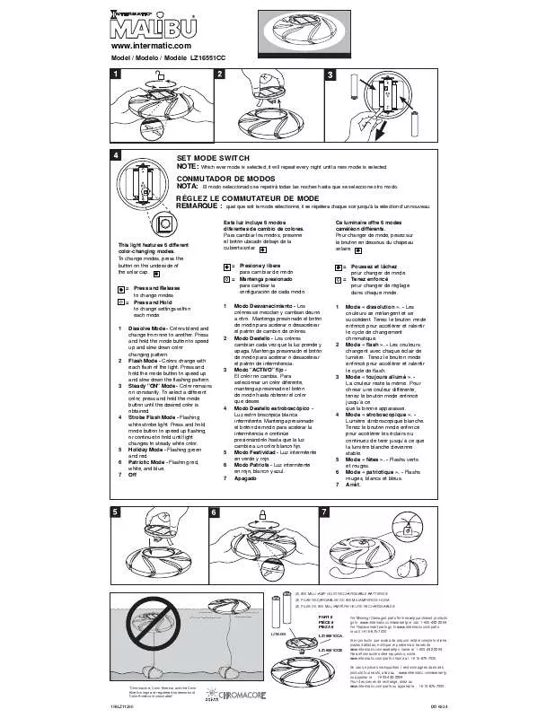 Mode d'emploi INTERMATIC LZ16551CC