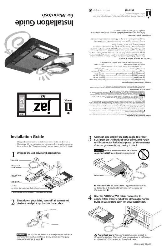 Mode d'emploi IOMEGA EXIMAC