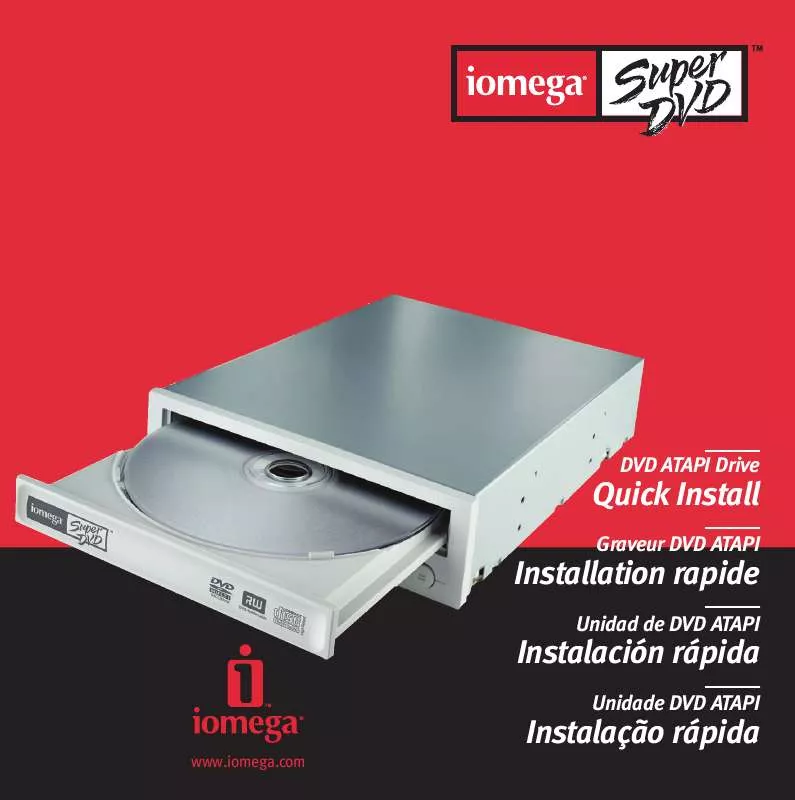 Mode d'emploi IOMEGA SUPER DVD WRITERALL-FORMAT INTERNE