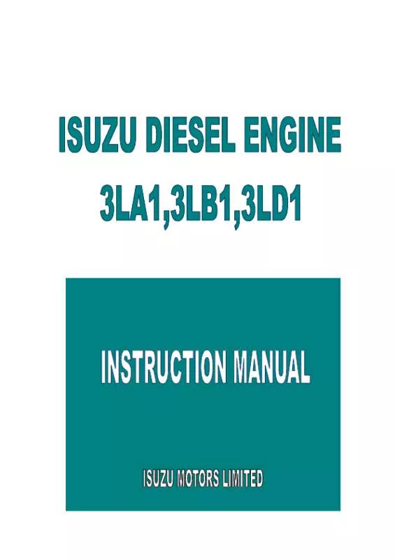 Mode d'emploi ISUZU 3LD1