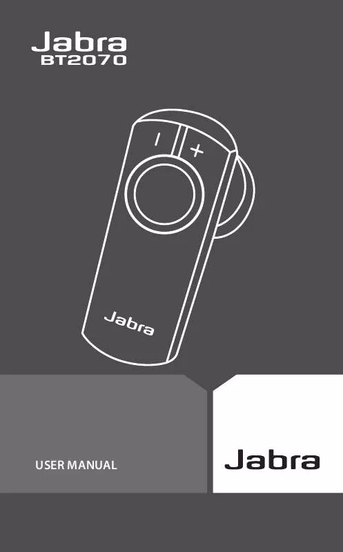 Mode d'emploi JABRA BT2070