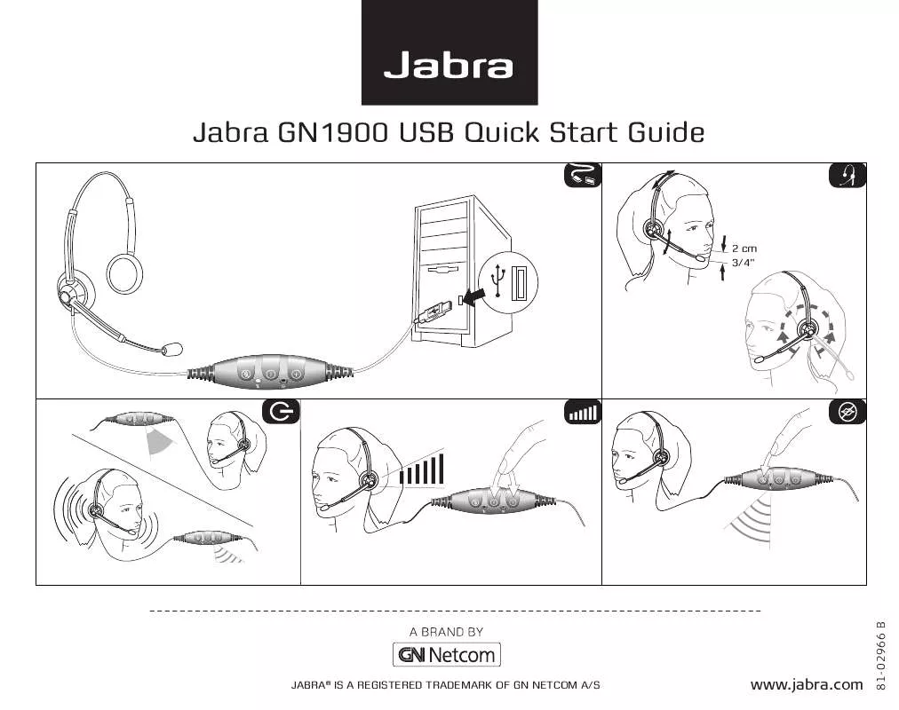 Mode d'emploi JABRA GN 1900