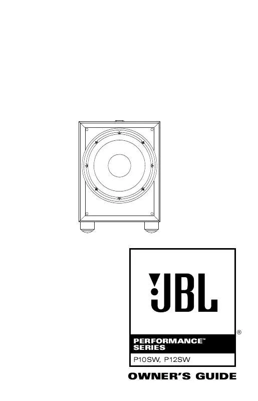 Mode d'emploi JBL P10SW