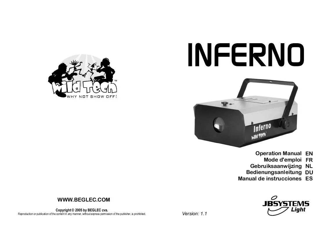 Mode d'emploi JBSYSTEMS INFERNO