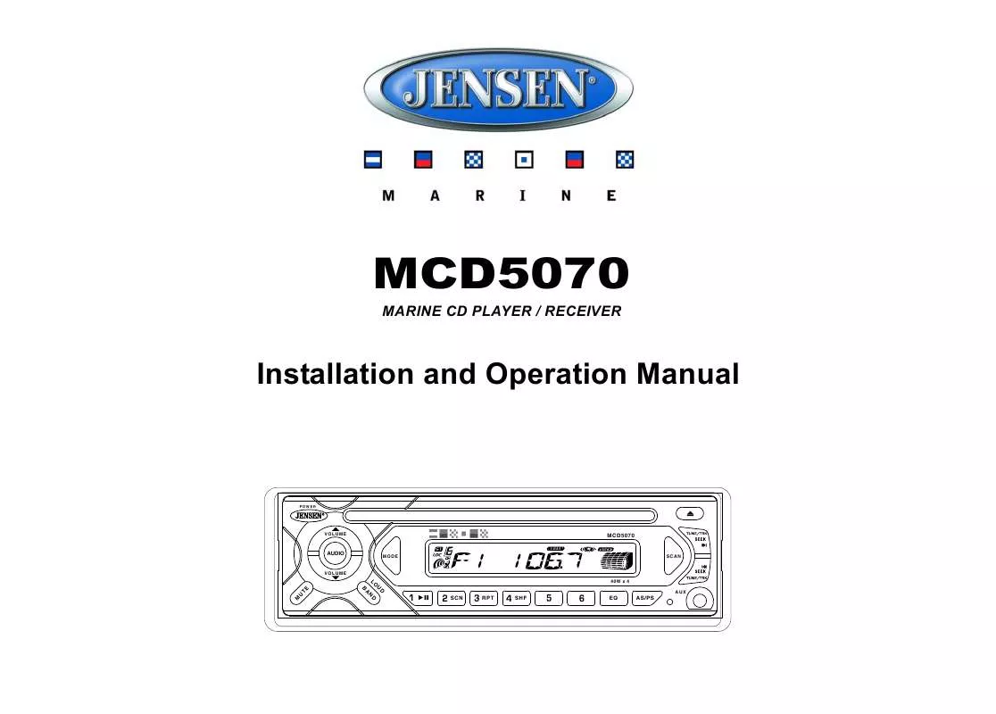 Mode d'emploi JENSEN VOYAGER MCD5070