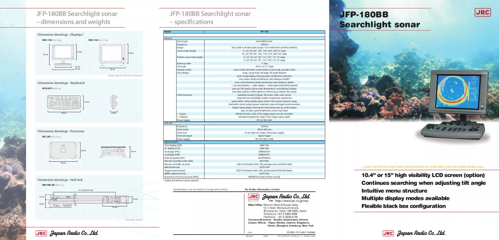 Mode d'emploi JRC JFP-180BB