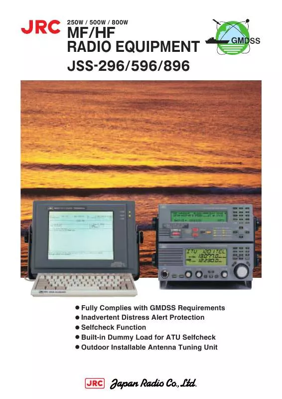 Mode d'emploi JRC JSS-296