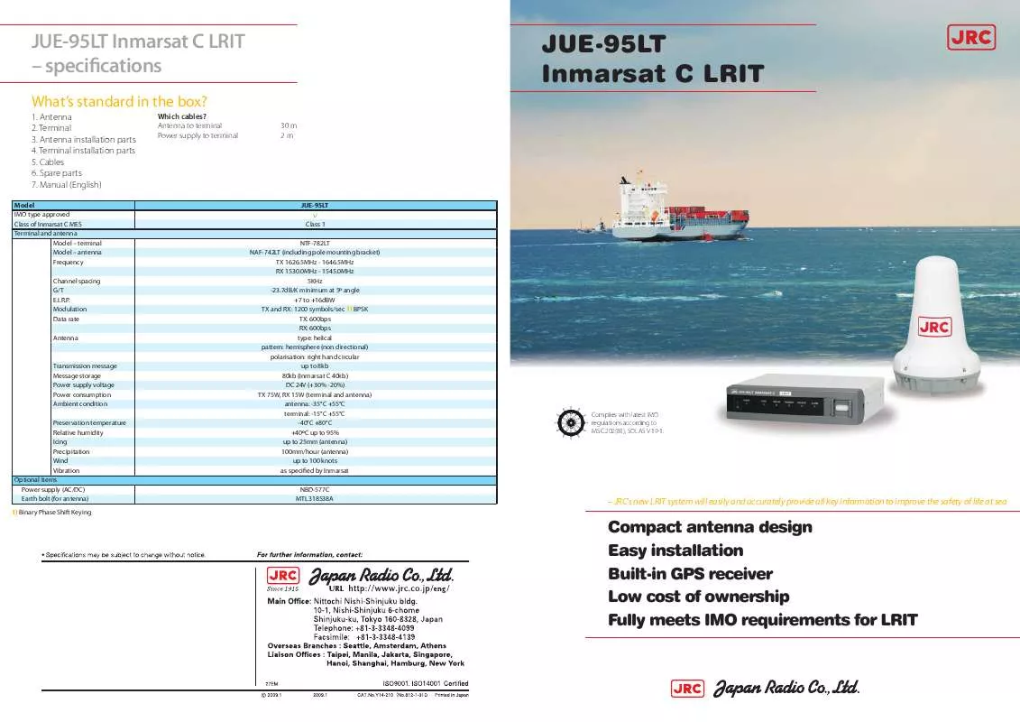 Mode d'emploi JRC JUE-95LT