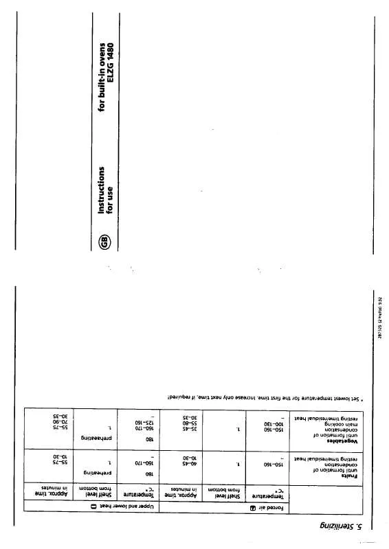 Mode d'emploi JUNO ELZG 1480 WS ELT EBH