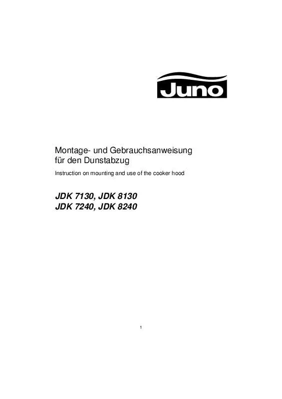 Mode d'emploi JUNO JDK713OE